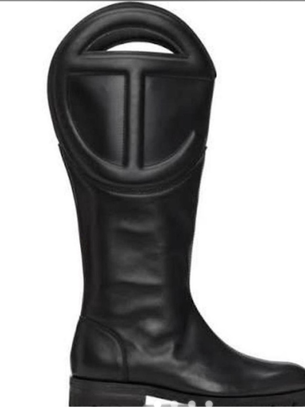 Telfar Black tall Moto Boots